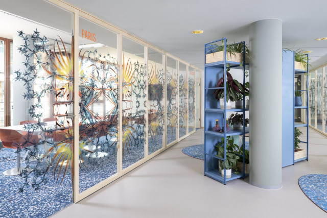 durchsichtige, bedruckte Glasfolie