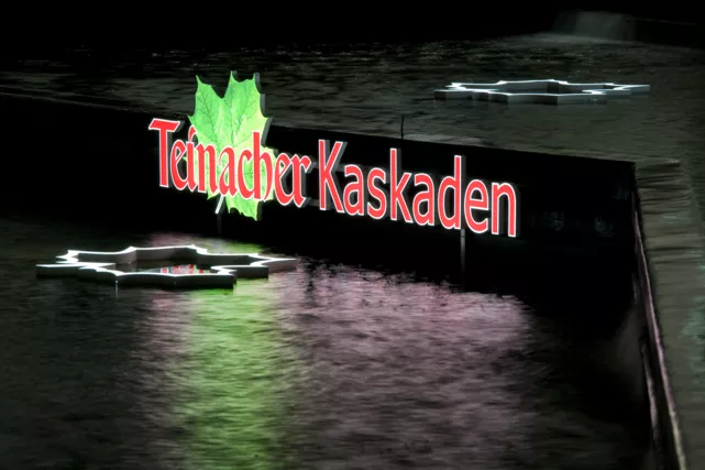 Leuchtbuchstaben bei der Messe Stuttgart