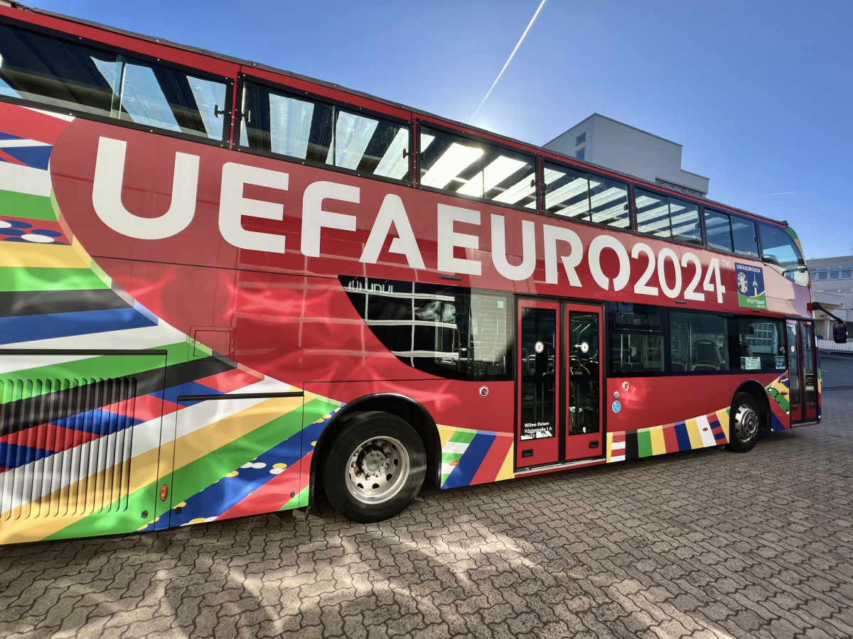 Europameisterschaftsbus 2024 Fahrzeugbeklebung