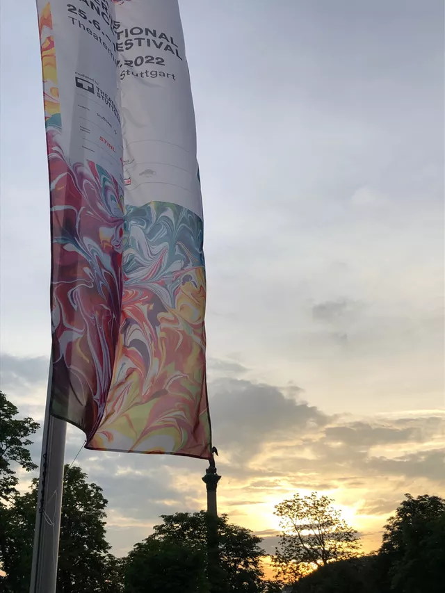 Fahne f&uuml;r das Colours Festival in Stuttgart