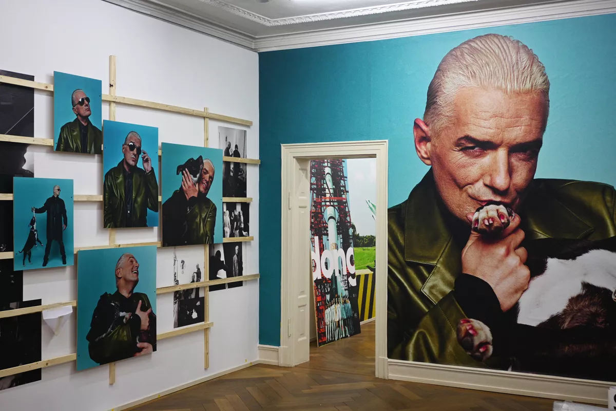 große Wandtapete in der Villa Merkel Esslingen