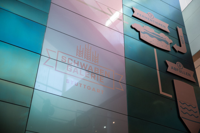 Wandschablone Schwabengalerie Stuttgart Einkaufszentrum