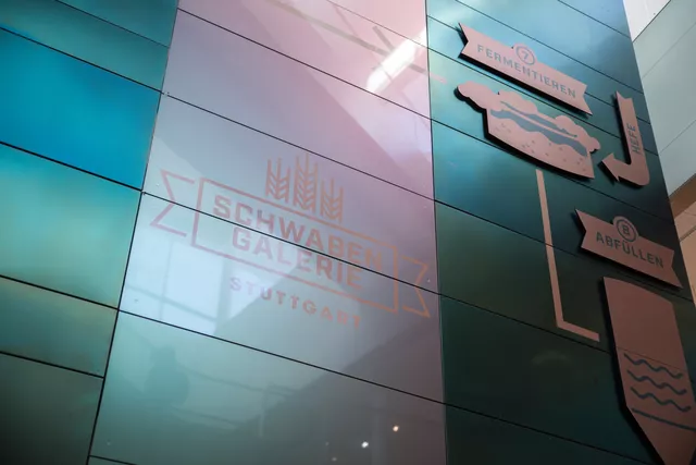 Wandschablone Schwabengalerie Stuttgart Einkaufszentrum