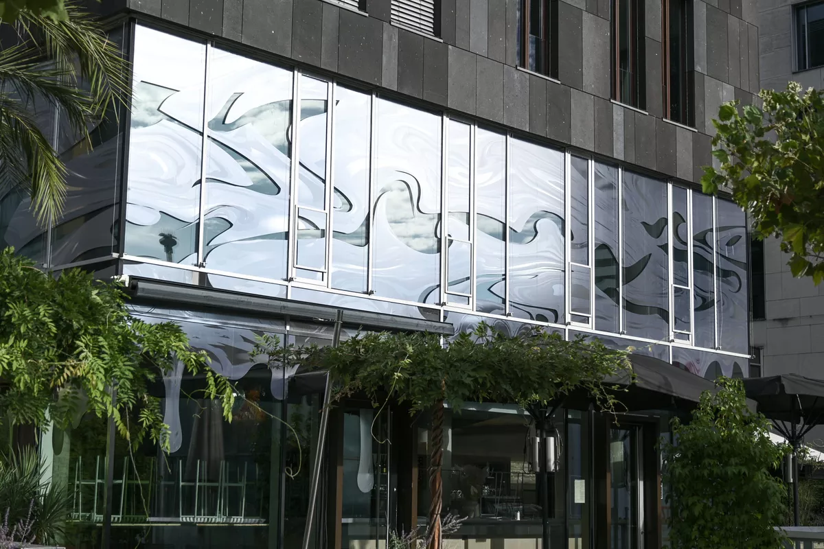 bedruckte Chromfolie am Schlossplatz Stuttgart